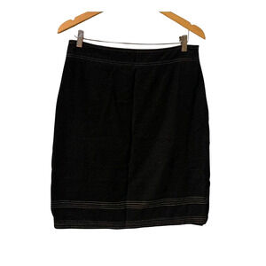 Boden Women's Lightweight Fine Whale Corduroy Skirt Size 8L Black Dark Academia